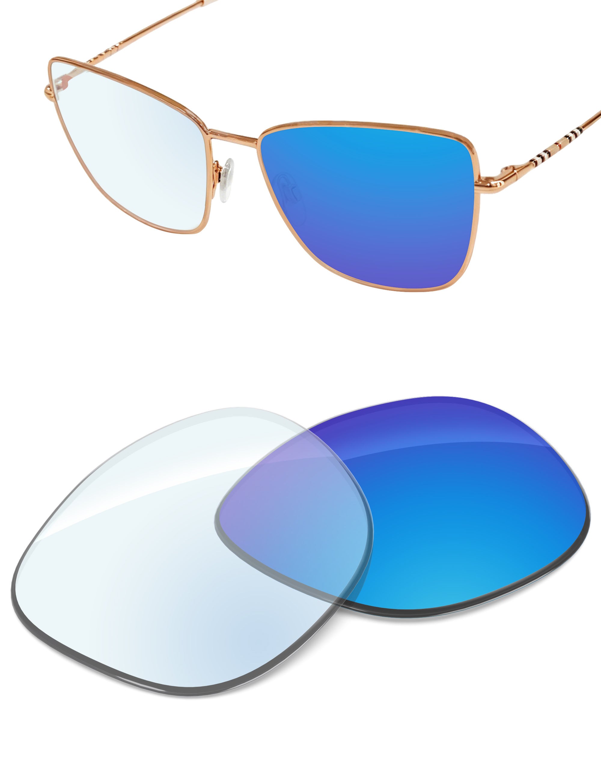 Sky Blue FlashMirror™ Photochromic-Non-Polarized