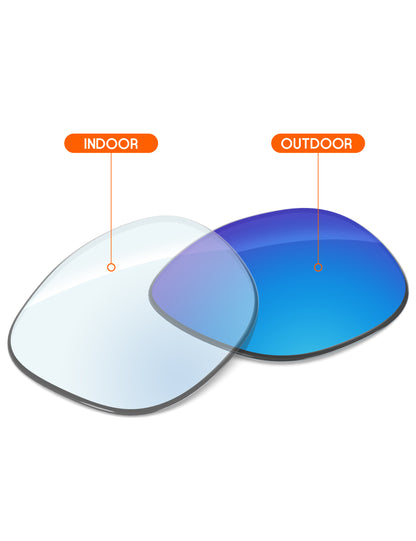 Sky Blue FlashMirror™ Photochromic-Non-Polarized