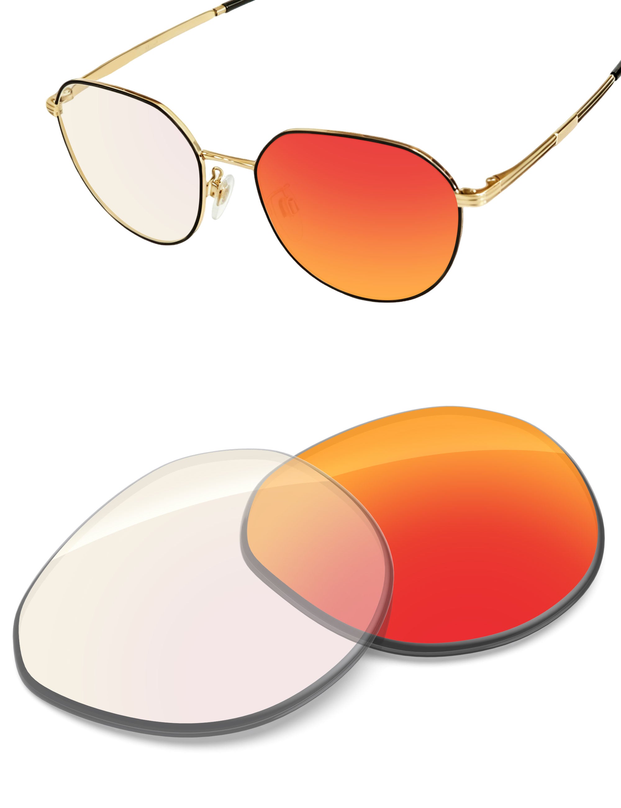 Fire Red FlashMirror™ Photochromic-Non-Polarized