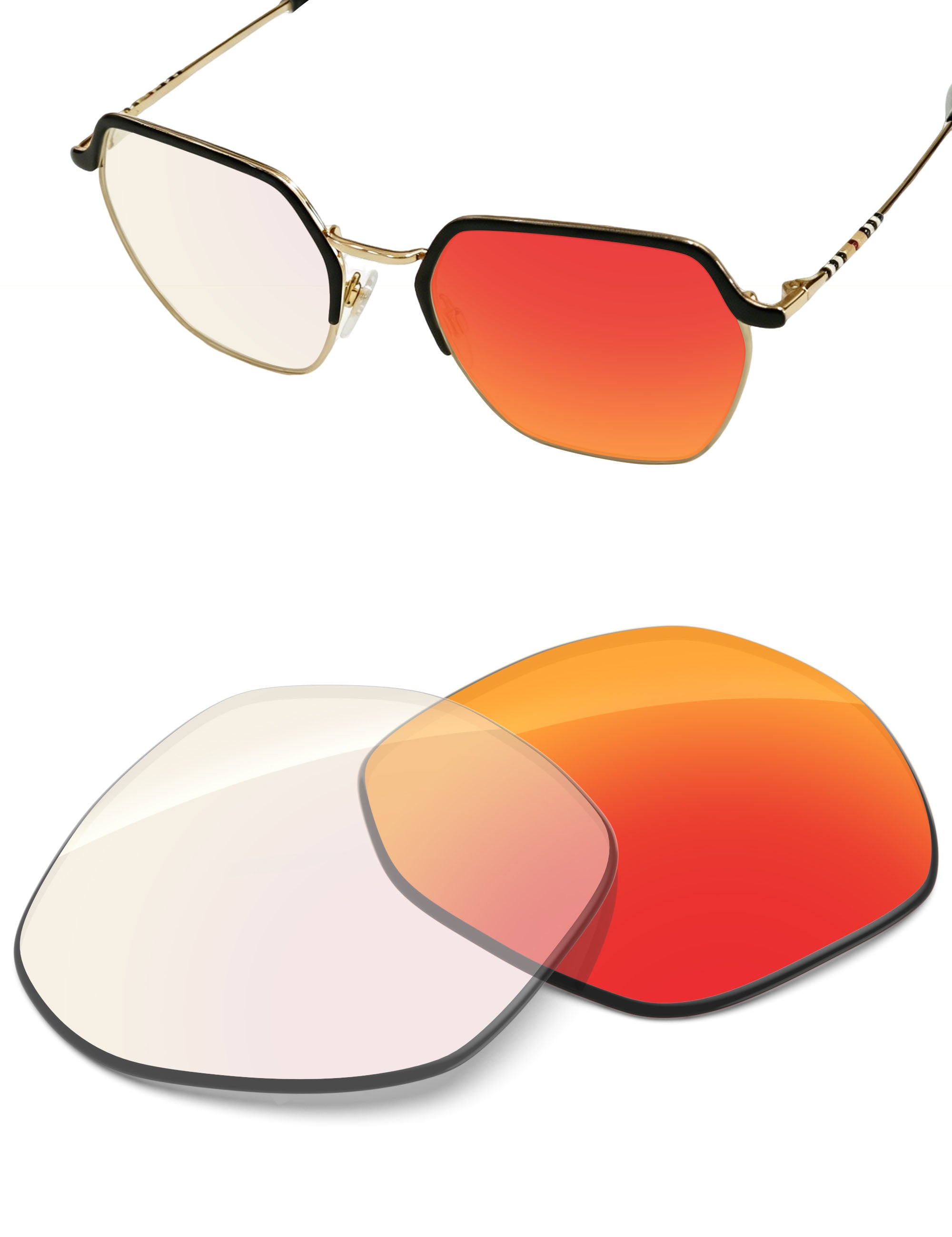 Fire Red FlashMirror™ Photochromic-Non-Polarized