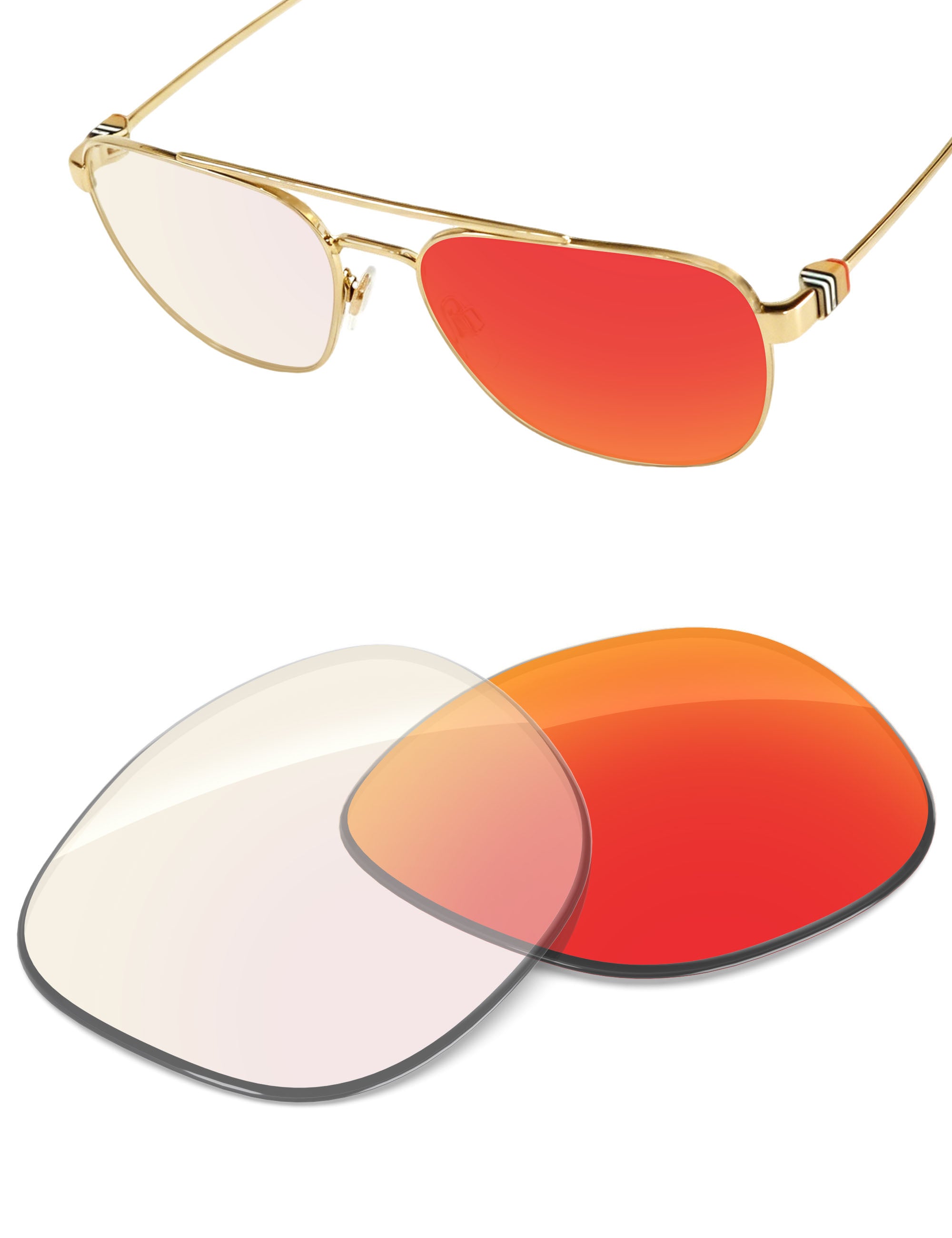 Fire Red FlashMirror™ Photochromic-Non-Polarized