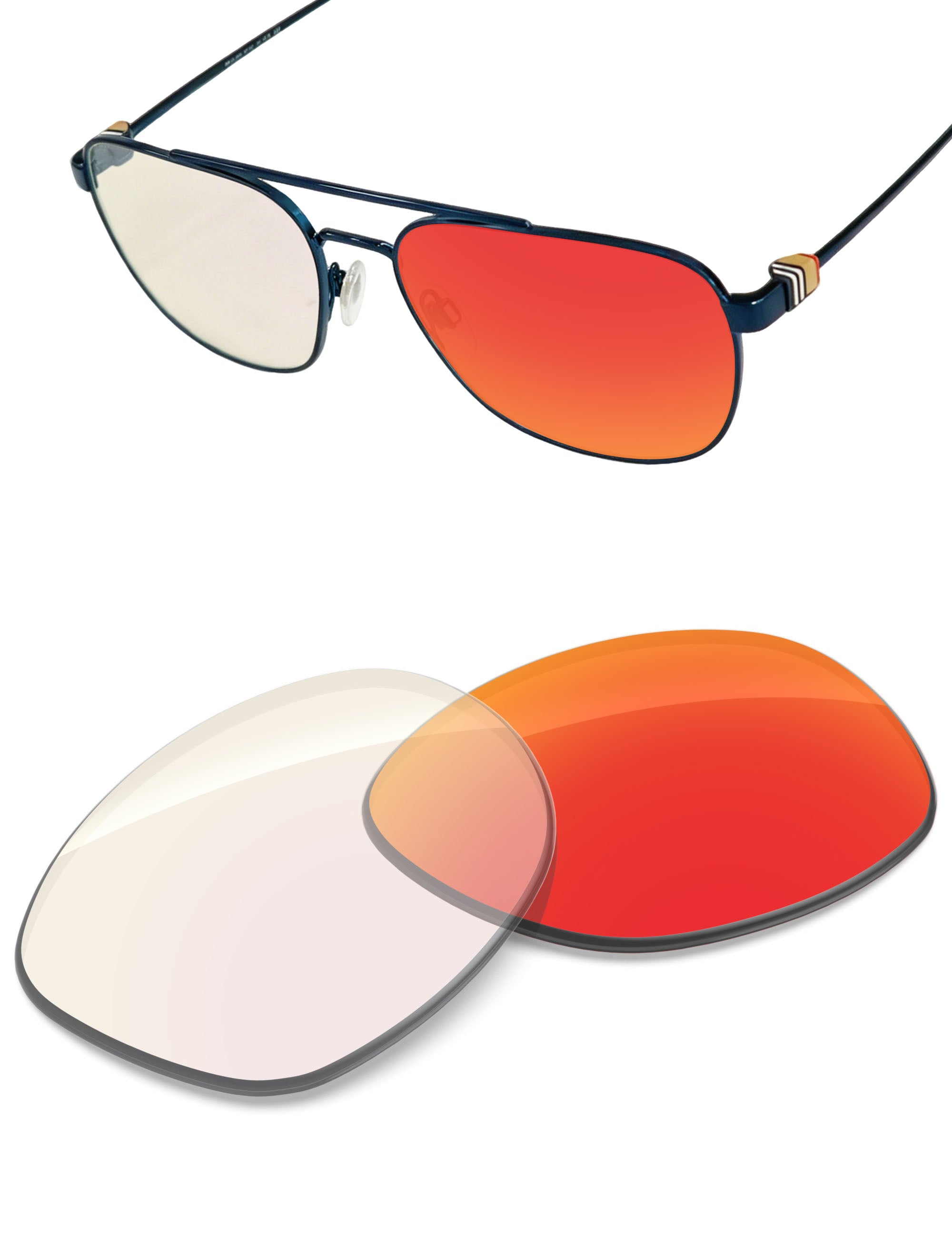 Fire Red FlashMirror™ Photochromic-Non-Polarized