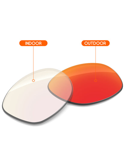 Fire Red FlashMirror™ Photochromic-Non-Polarized