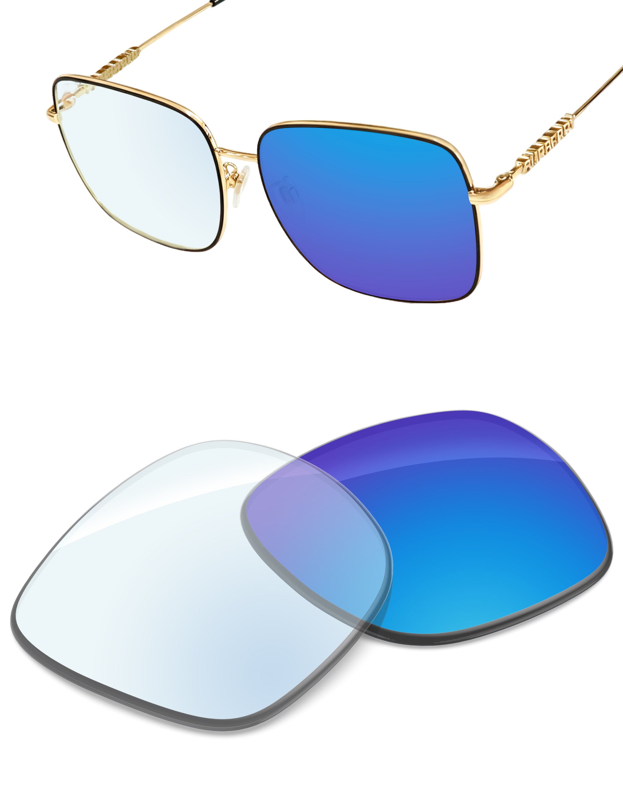 Sky Blue FlashMirror™ Photochromic-Non-Polarized