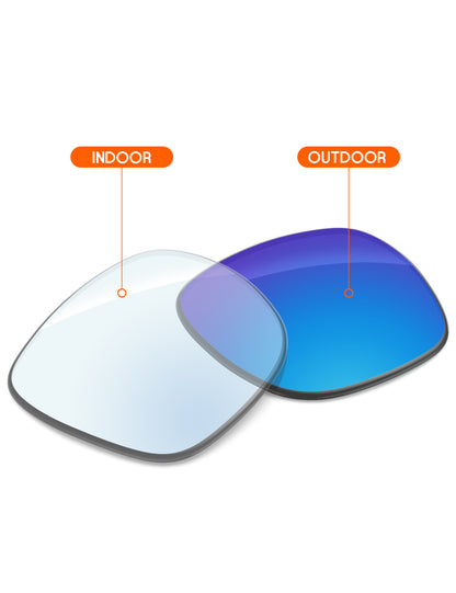 Sky Blue FlashMirror™ Photochromic-Non-Polarized