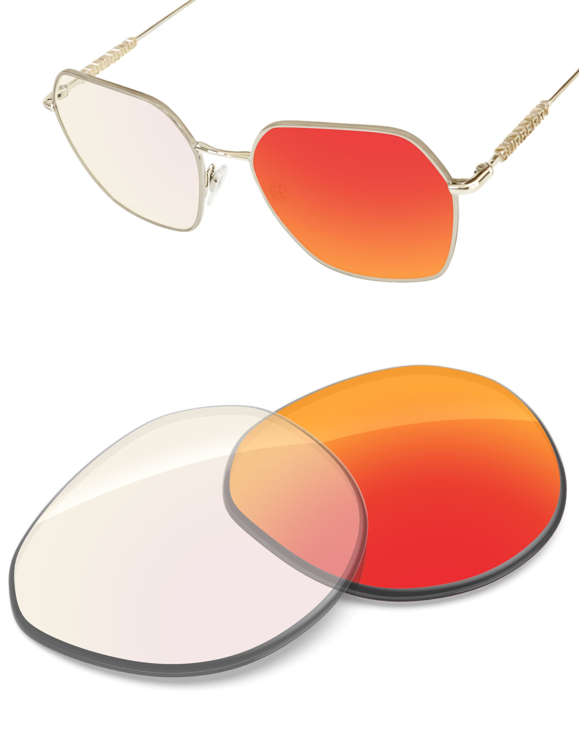 Fire Red FlashMirror™ Photochromic-Non-Polarized