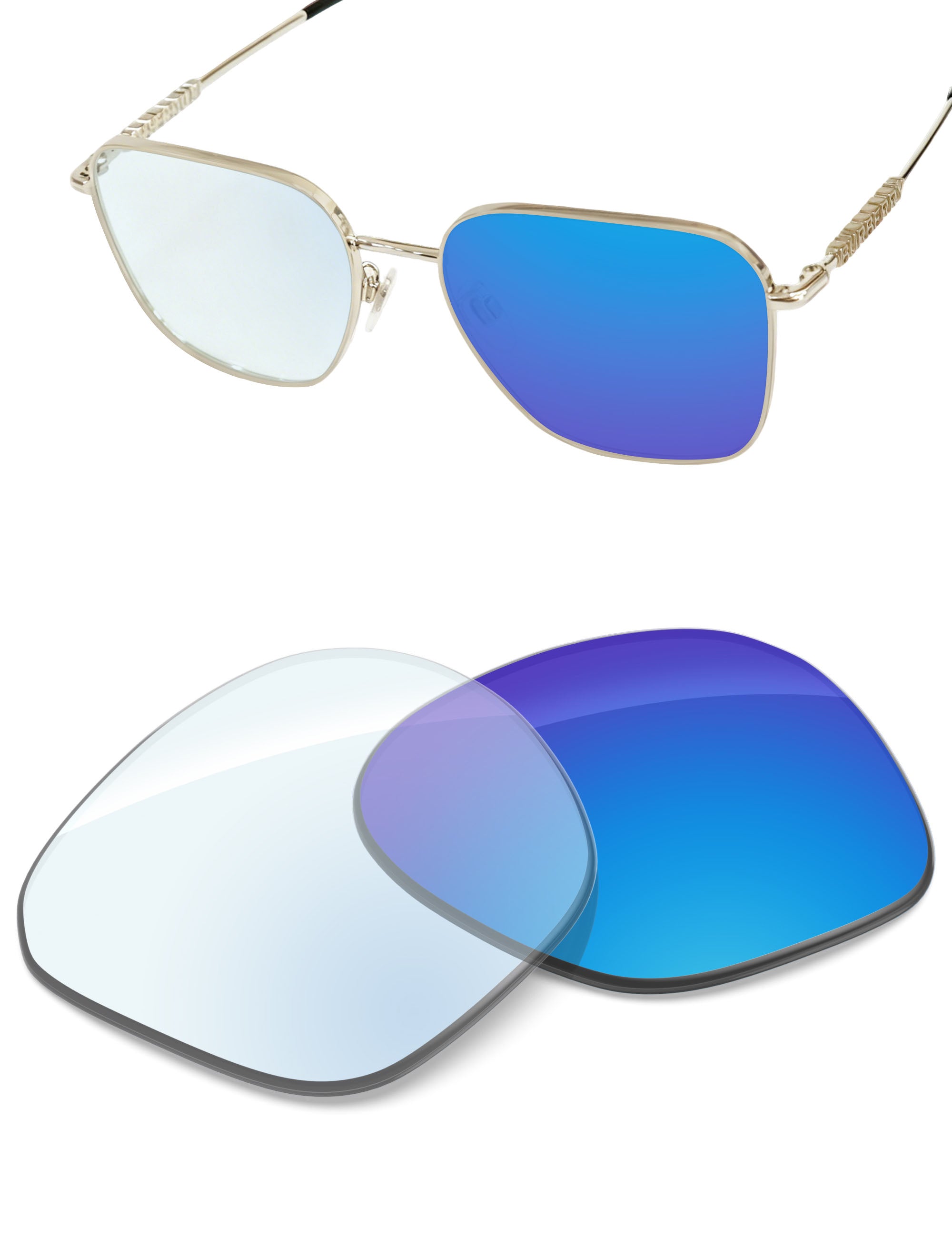 Sky Blue FlashMirror™ Photochromic-Non-Polarized