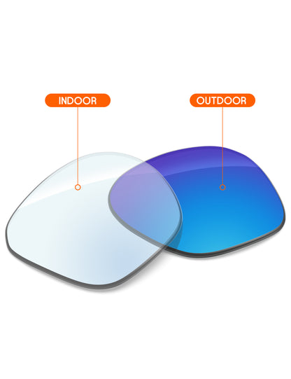 Sky Blue FlashMirror™ Photochromic-Non-Polarized