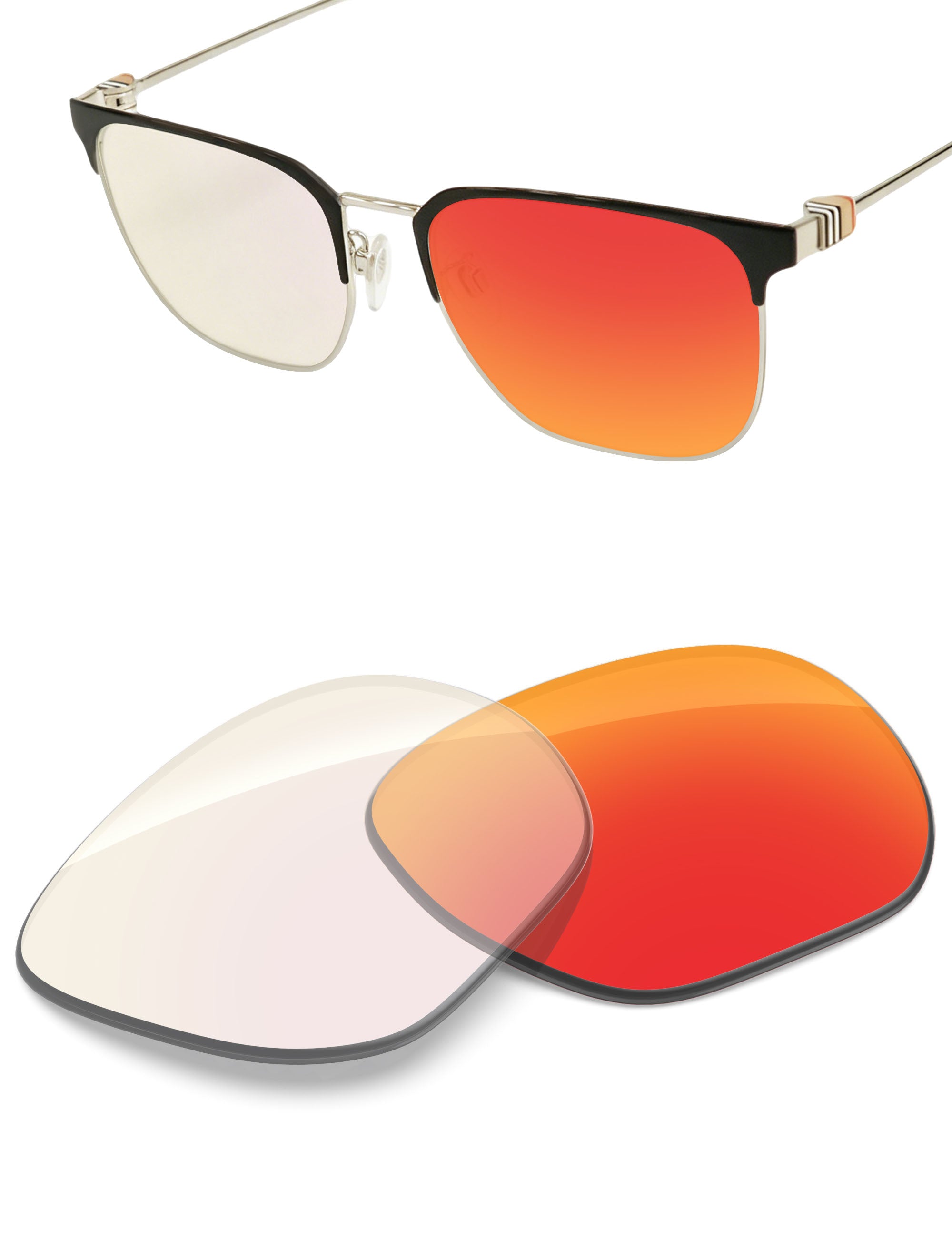 Fire Red FlashMirror™ Photochromic-Non-Polarized