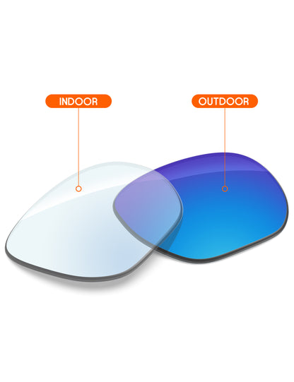 Sky Blue FlashMirror™ Photochromic-Non-Polarized