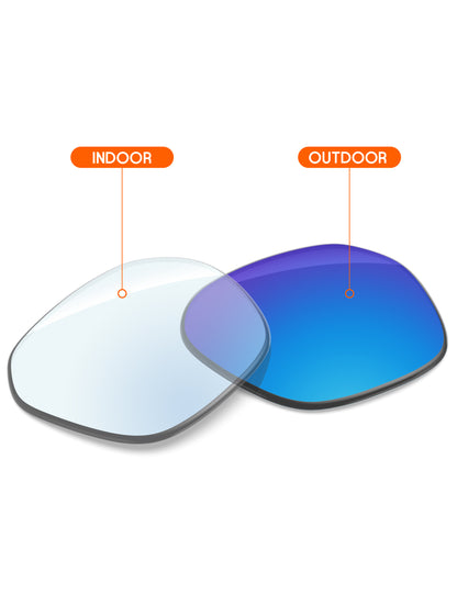 Sky Blue FlashMirror™ Photochromic-Non-Polarized