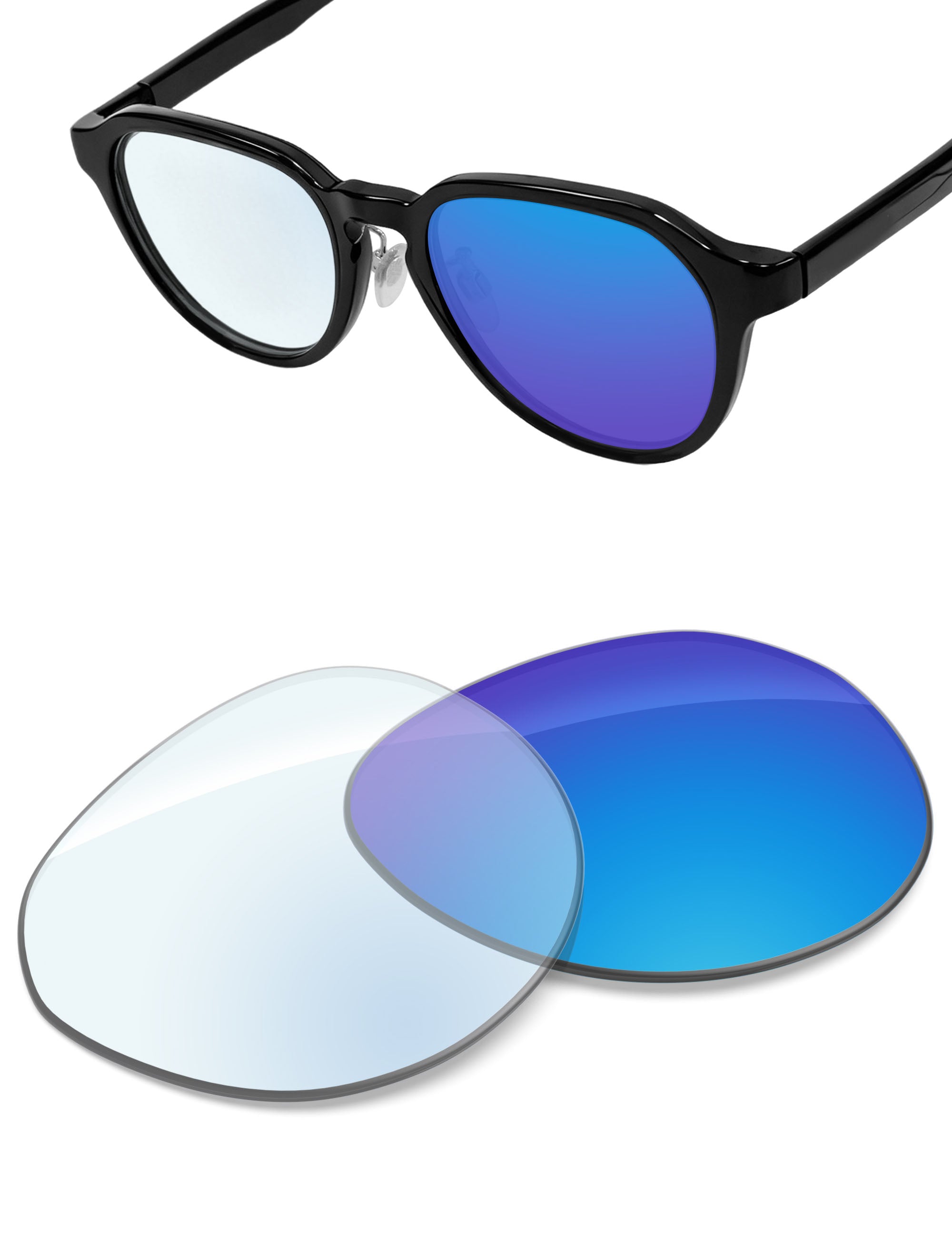 Sky Blue FlashMirror™ Photochromic-Non-Polarized