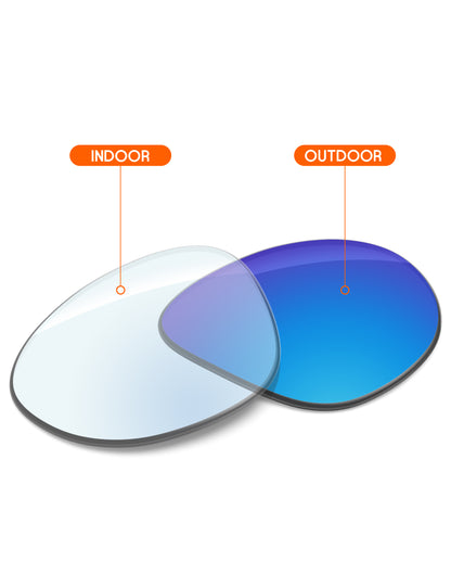 Sky Blue FlashMirror™ Photochromic-Non-Polarized
