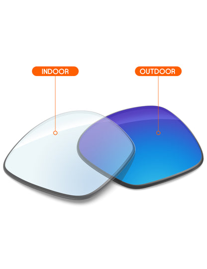 Sky Blue FlashMirror™ Photochromic-Non-Polarized