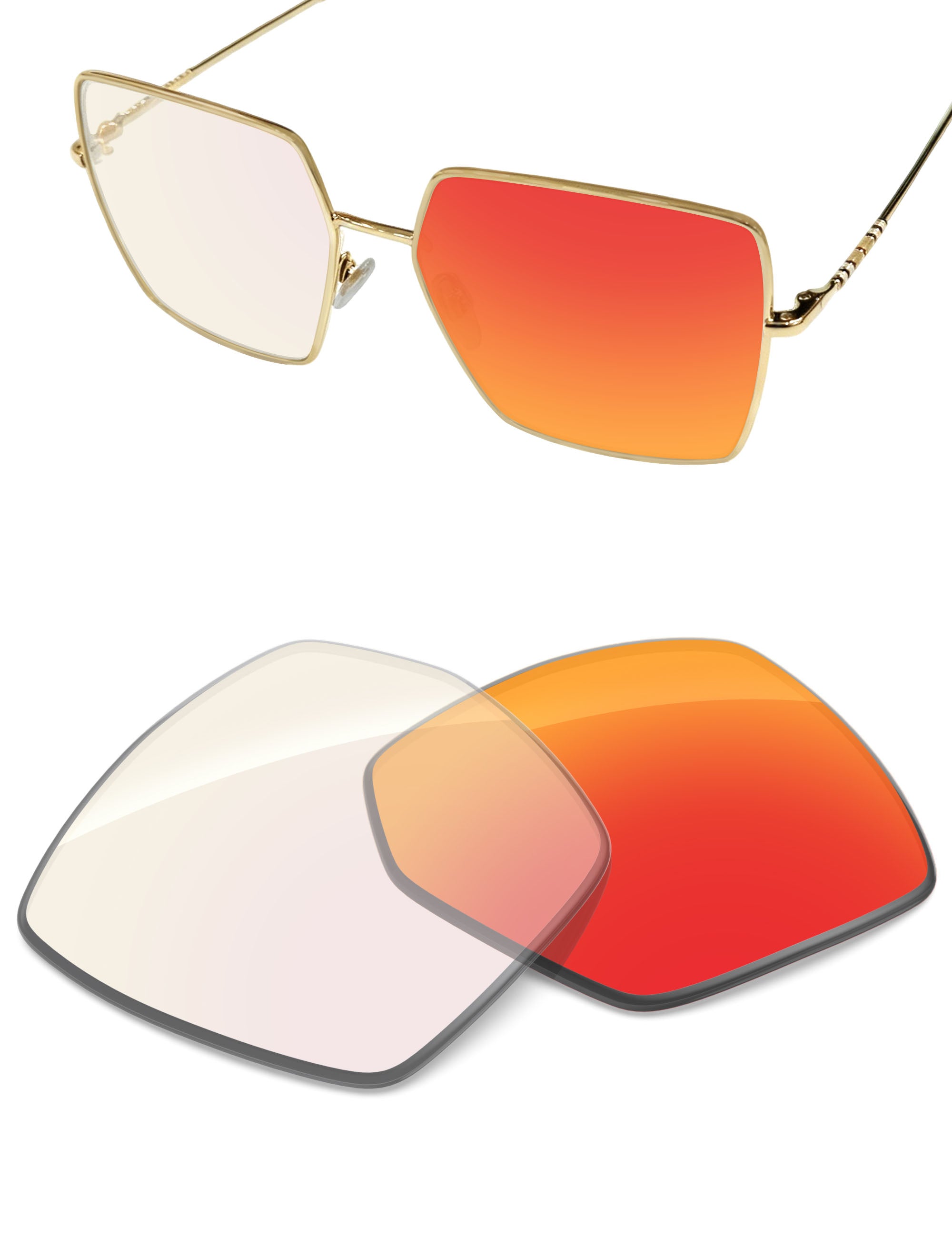 Fire Red FlashMirror™ Photochromic-Non-Polarized