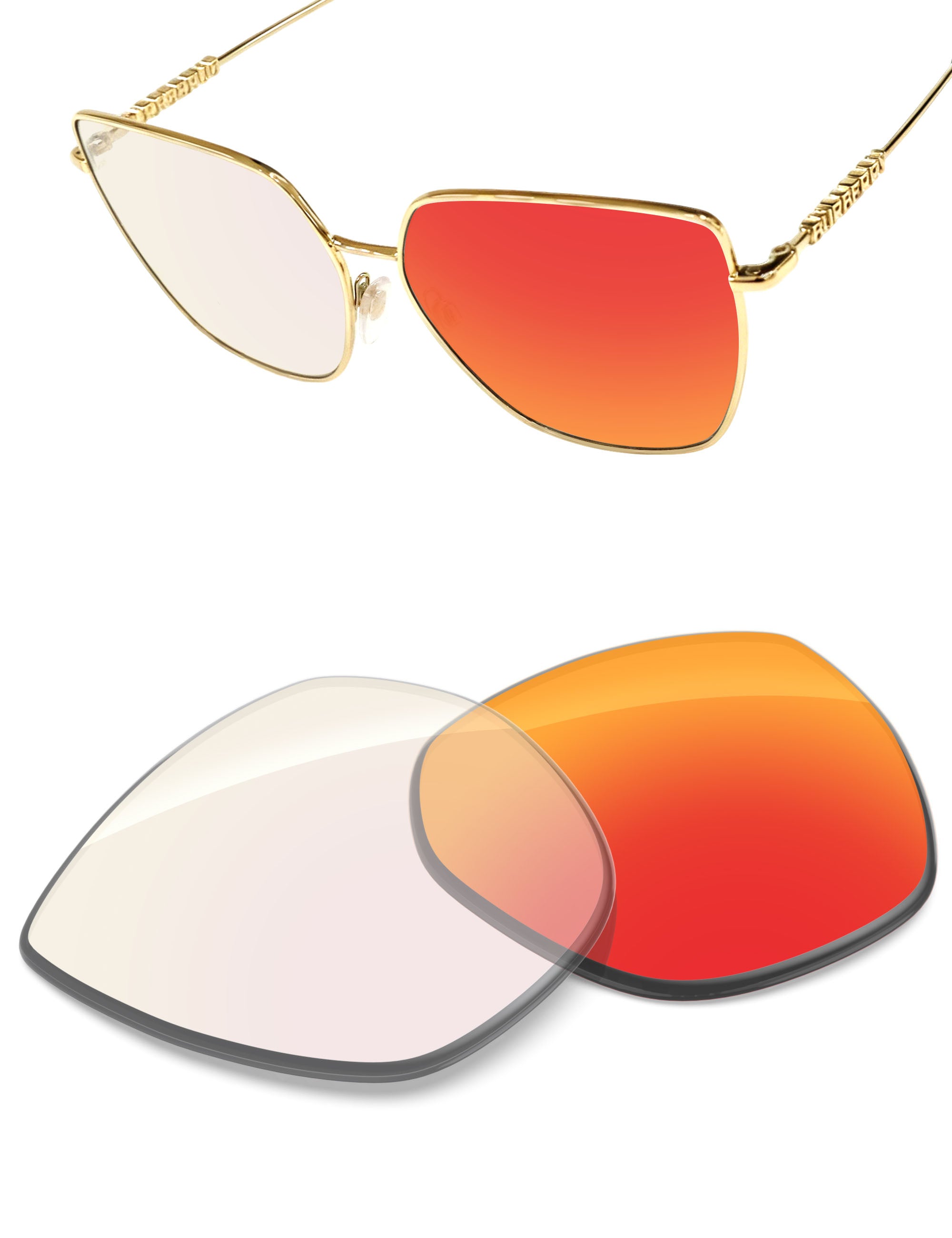 Fire Red FlashMirror™ Photochromic-Non-Polarized