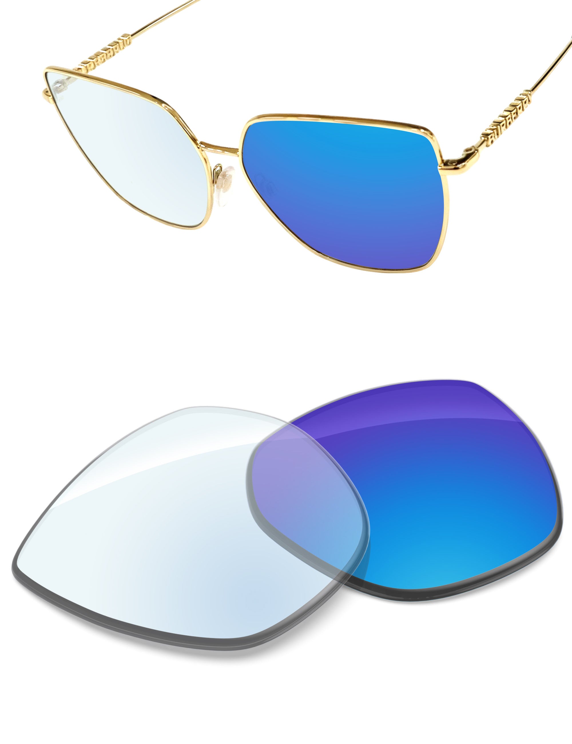 Sky Blue FlashMirror™ Photochromic-Non-Polarized
