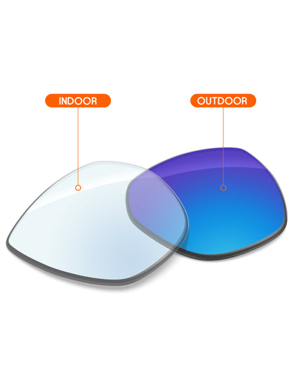 Sky Blue FlashMirror™ Photochromic-Non-Polarized