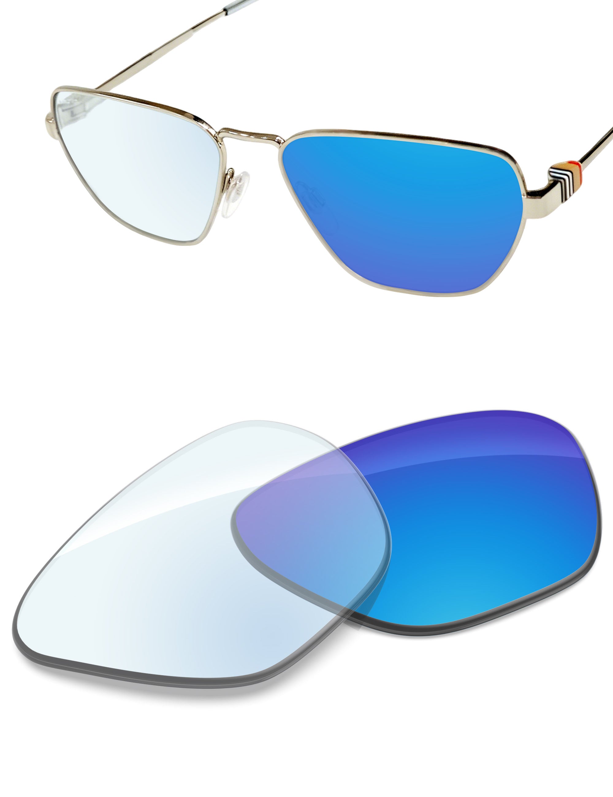 Sky Blue FlashMirror™ Photochromic-Non-Polarized