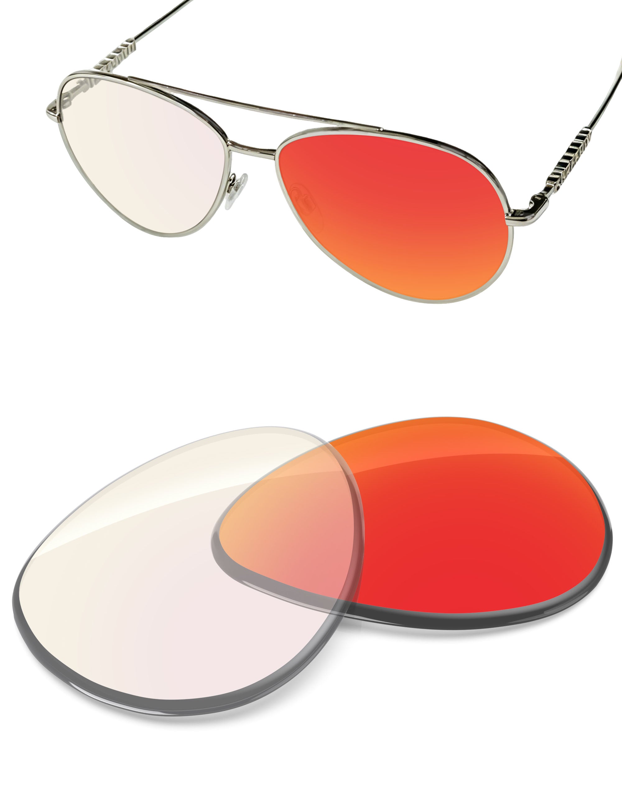 Fire Red FlashMirror™ Photochromic-Non-Polarized
