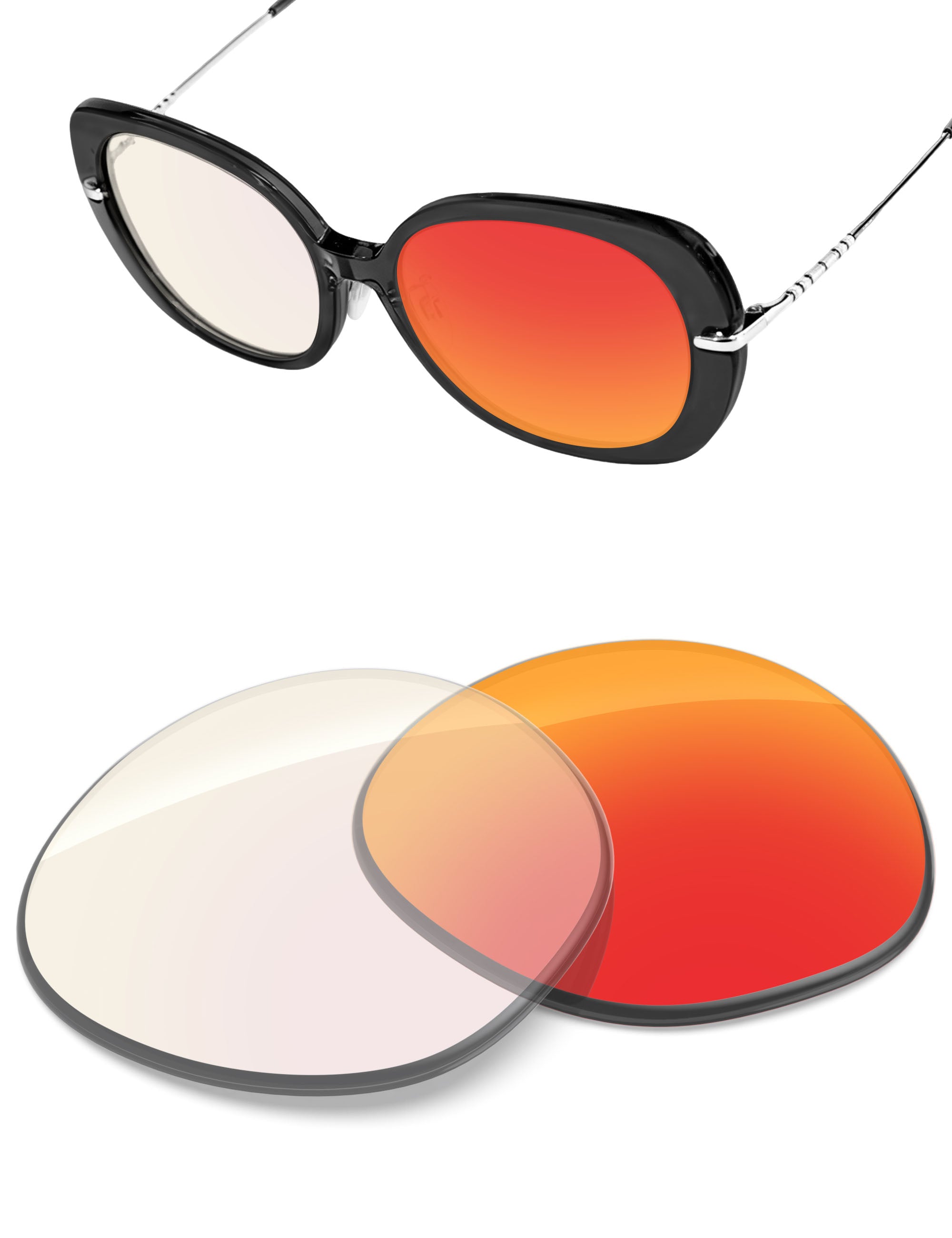 Fire Red FlashMirror™ Photochromic-Non-Polarized
