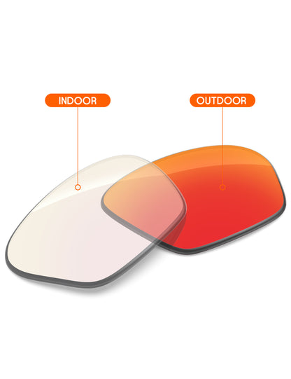 Fire Red FlashMirror™ Photochromic-Non-Polarized