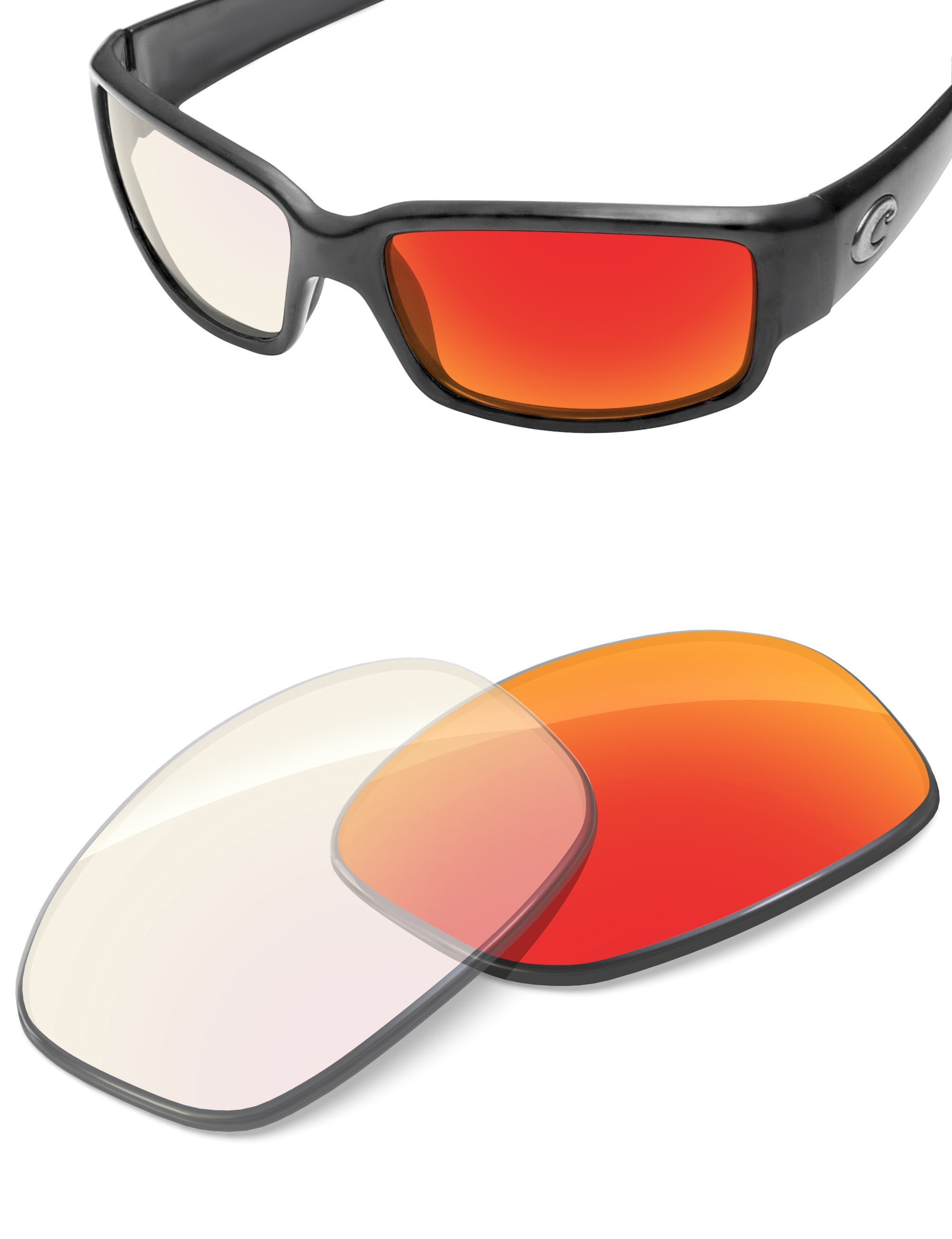 Fire Red FlashMirror™ Photochromic-Non-Polarized
