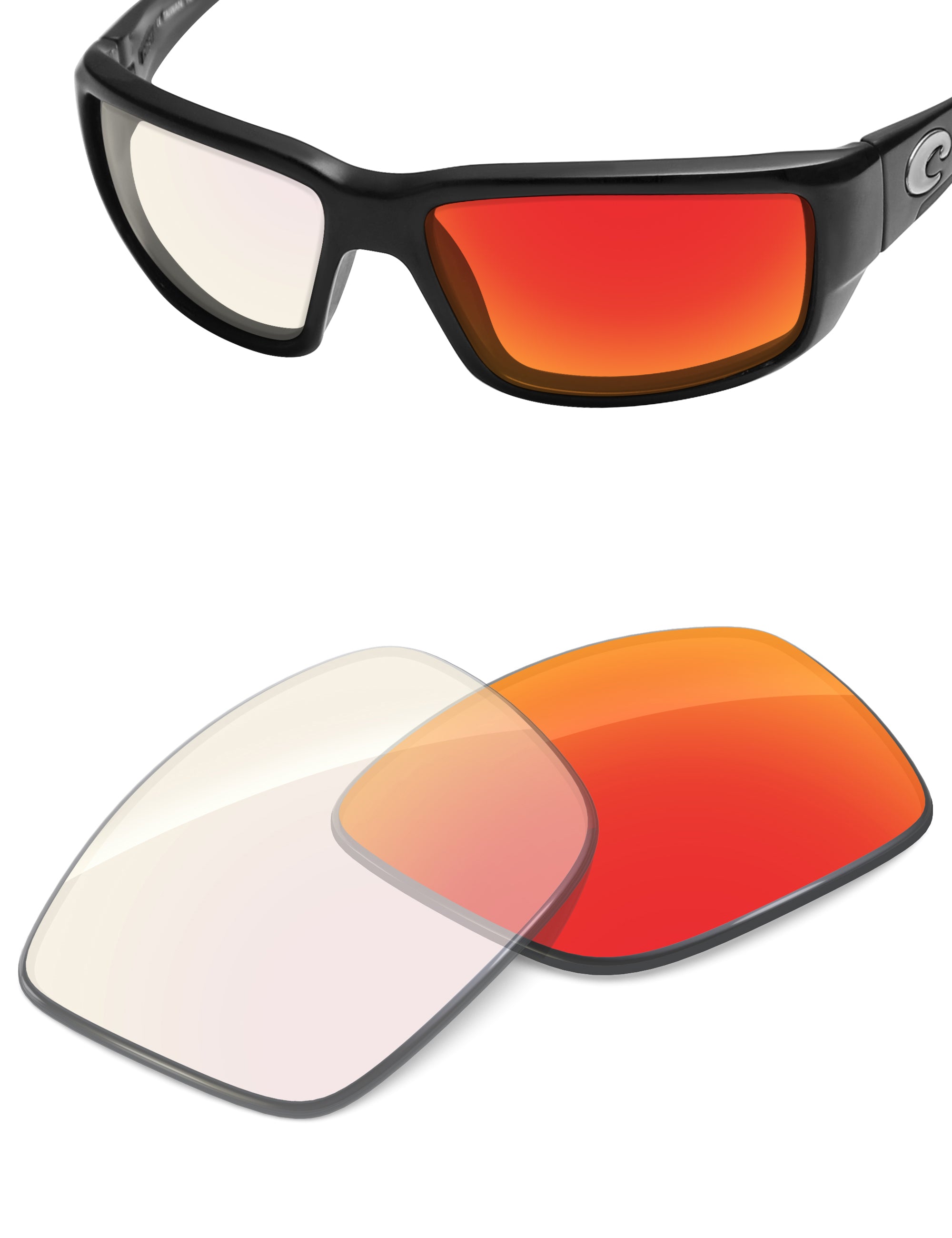 Fire Red FlashMirror™ Photochromic-Non-Polarized