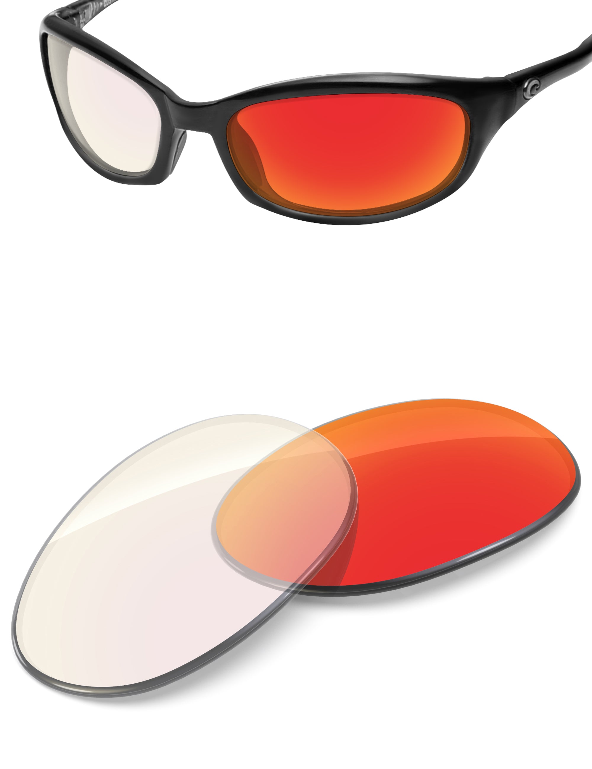 Fire Red FlashMirror™ Photochromic-Non-Polarized