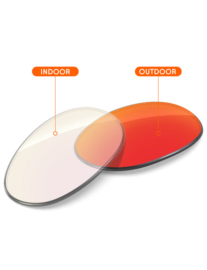 Fire Red FlashMirror™ Photochromic-Non-Polarized