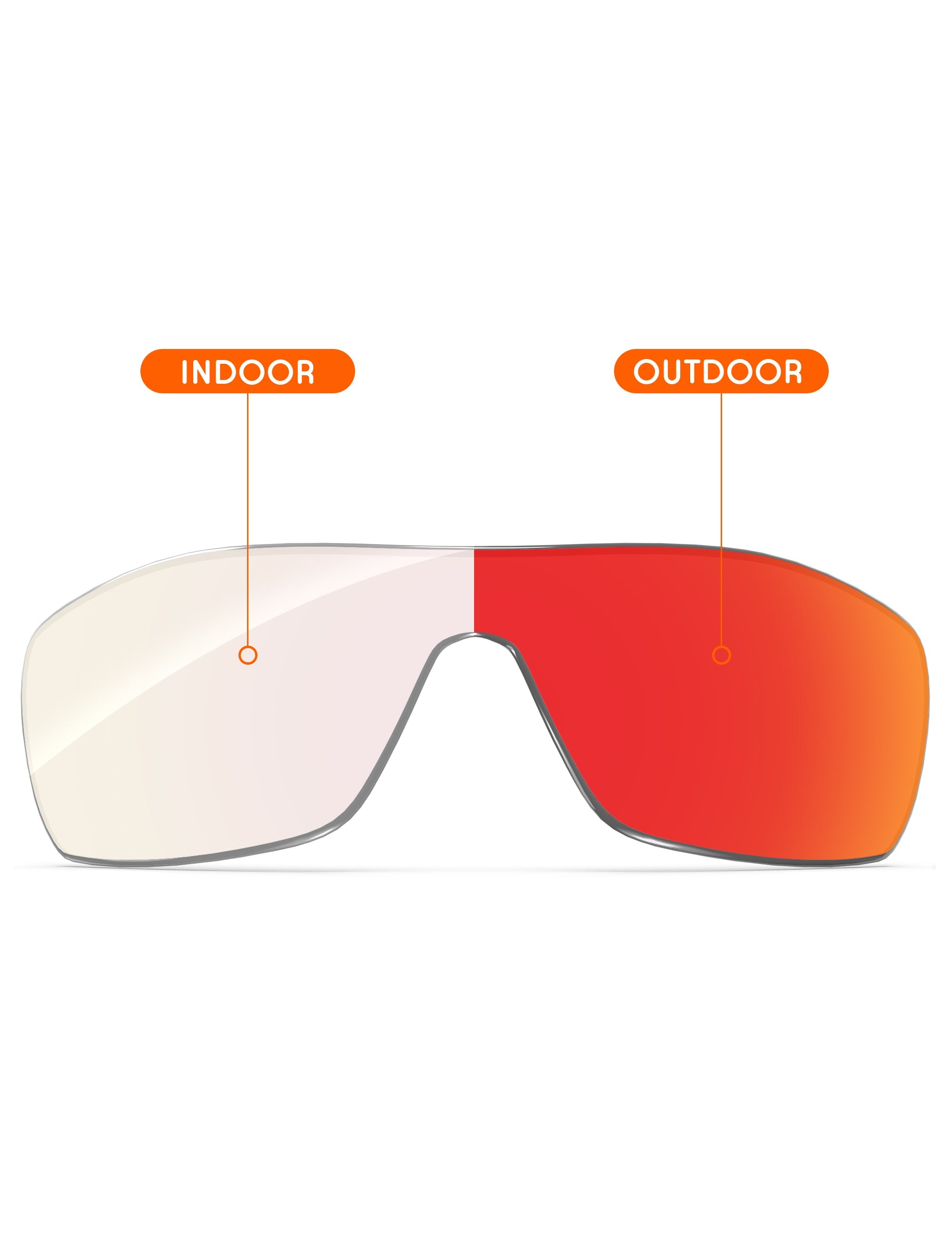 Fire Red FlashMirror™ Photochromic-Non-Polarized