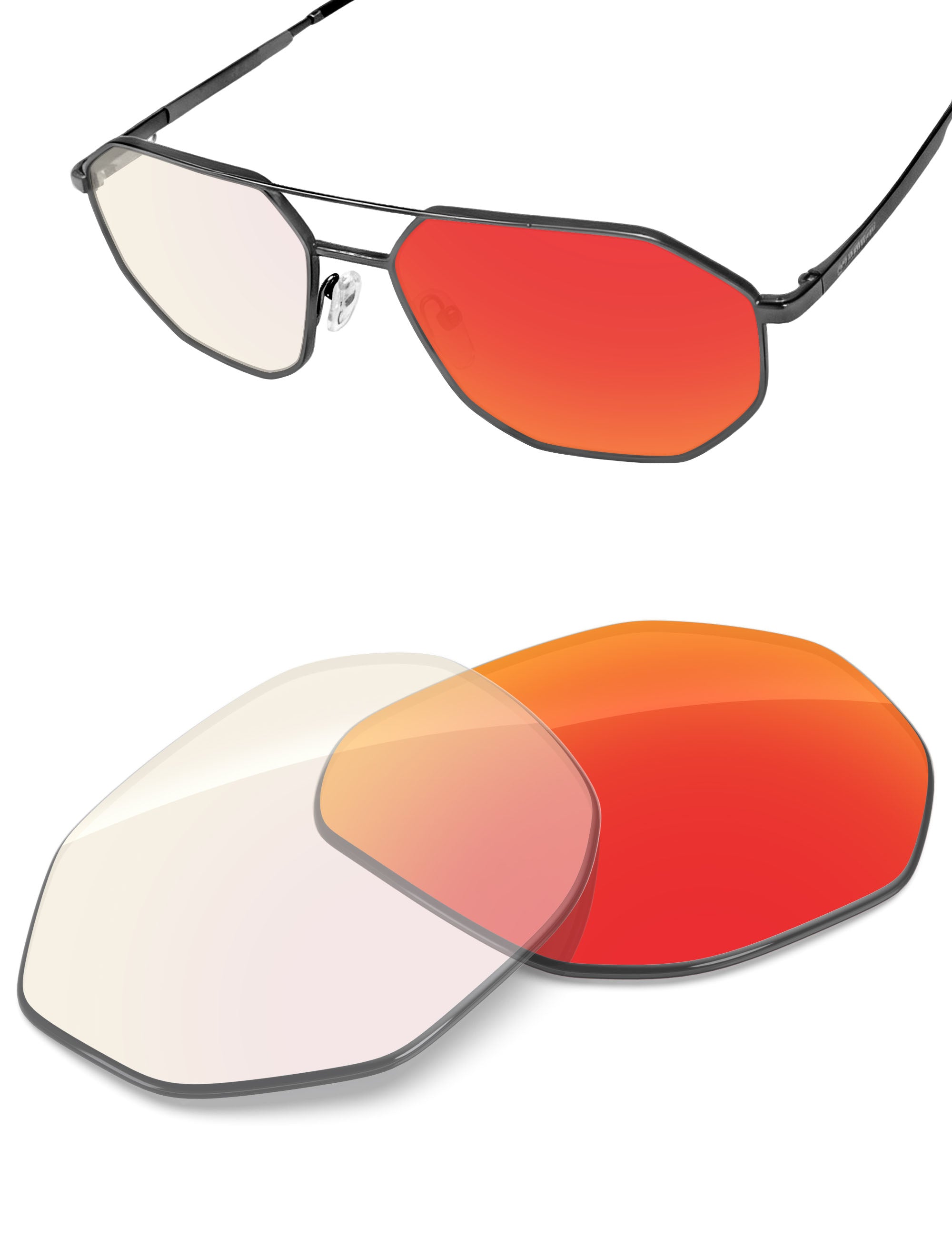 Fire Red FlashMirror™ Photochromic-Non-Polarized