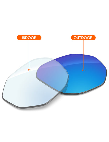 Sky Blue FlashMirror™ Photochromic-Non-Polarized