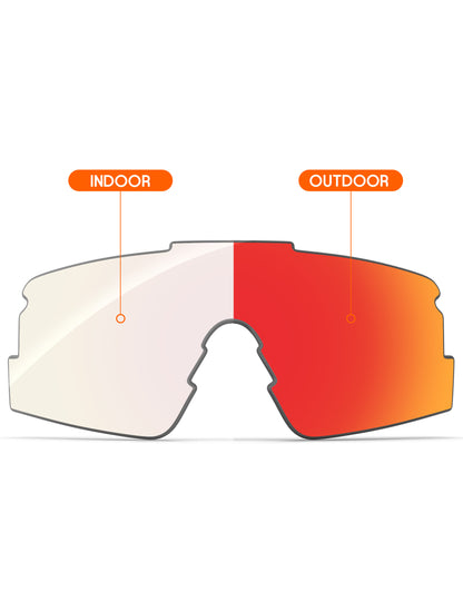 Fire Red FlashMirror™ Photochromic-Non-Polarized