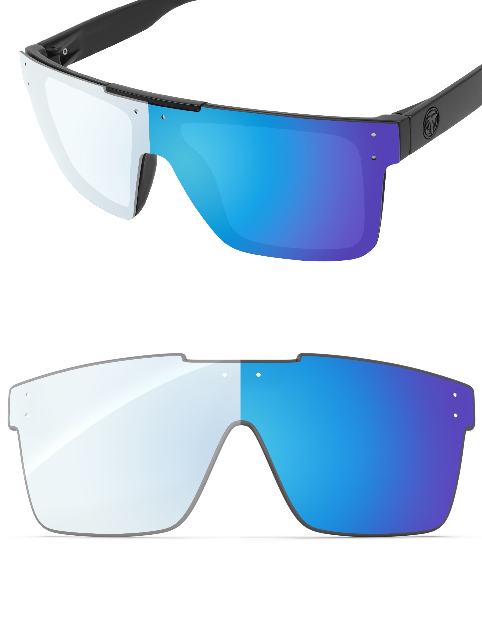 Sky Blue FlashMirror™ Photochromic-Non-Polarized