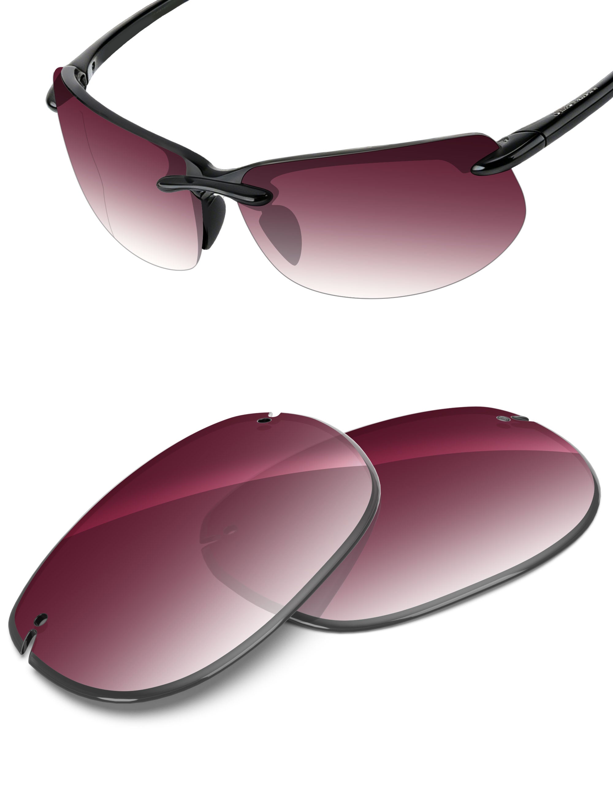 Wine Red Gradient-Non-Polarized