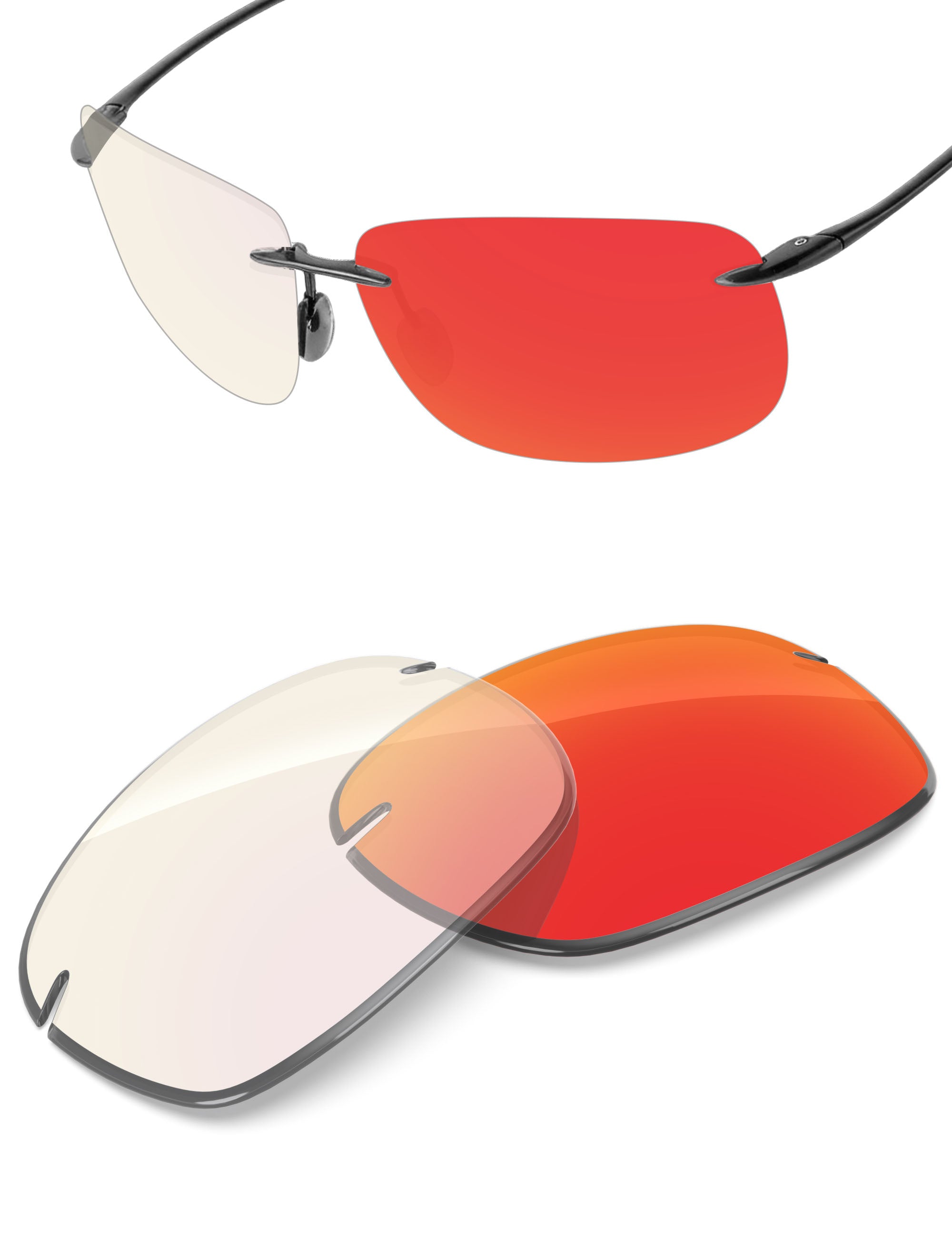 Fire Red FlashMirror™ Photochromic-Non-Polarized