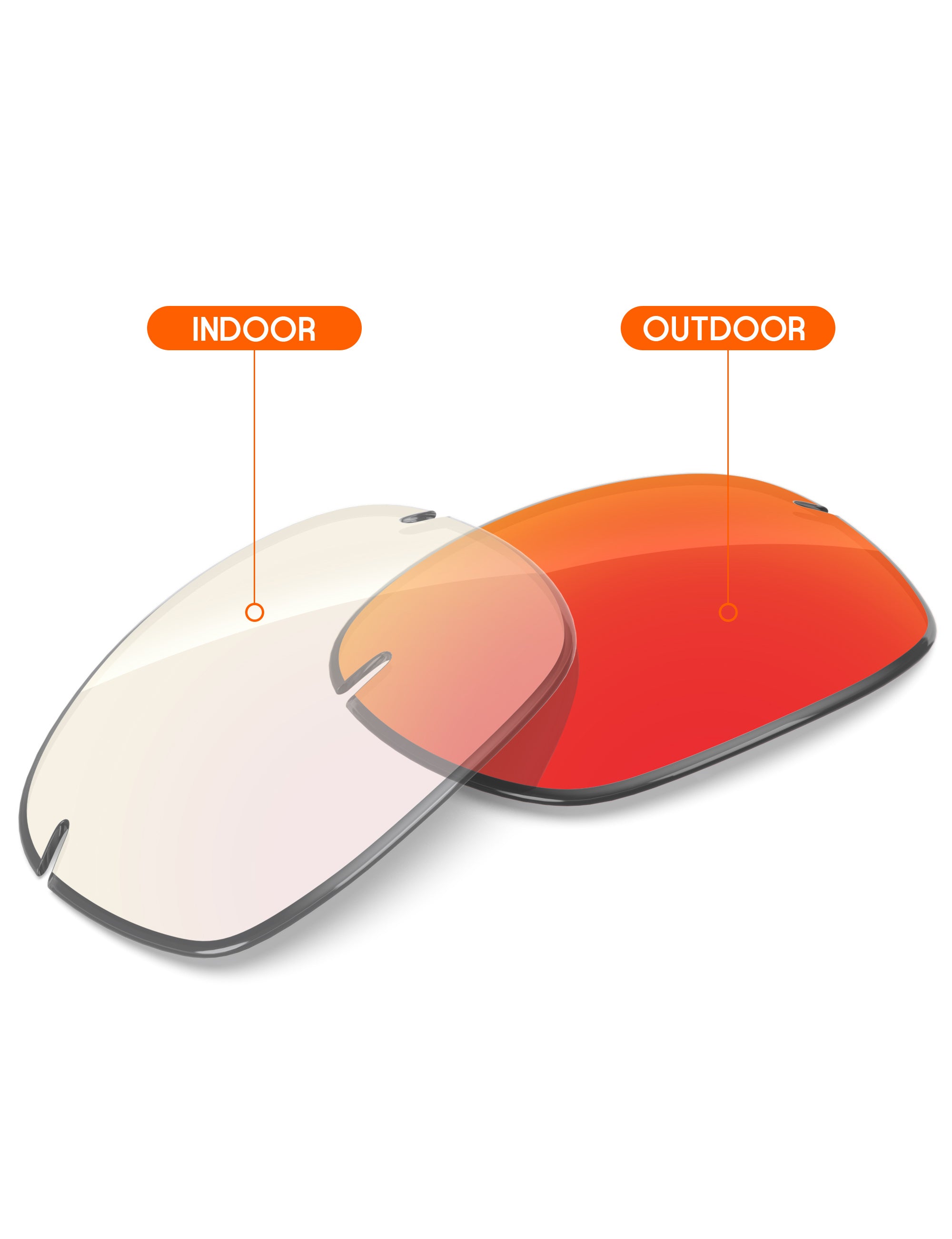 Fire Red FlashMirror™ Photochromic-Non-Polarized