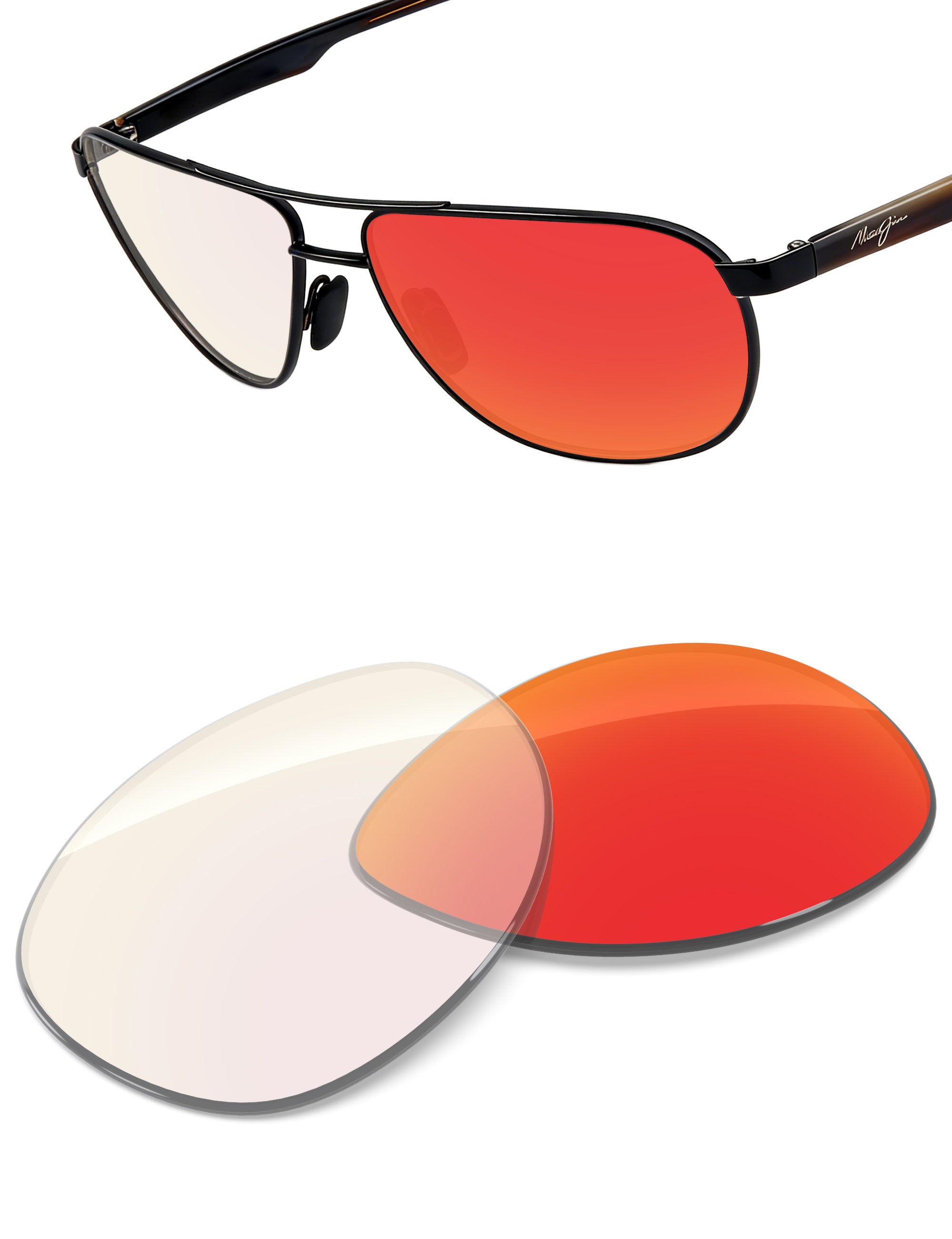 Fire Red FlashMirror™ Photochromic-Non-Polarized