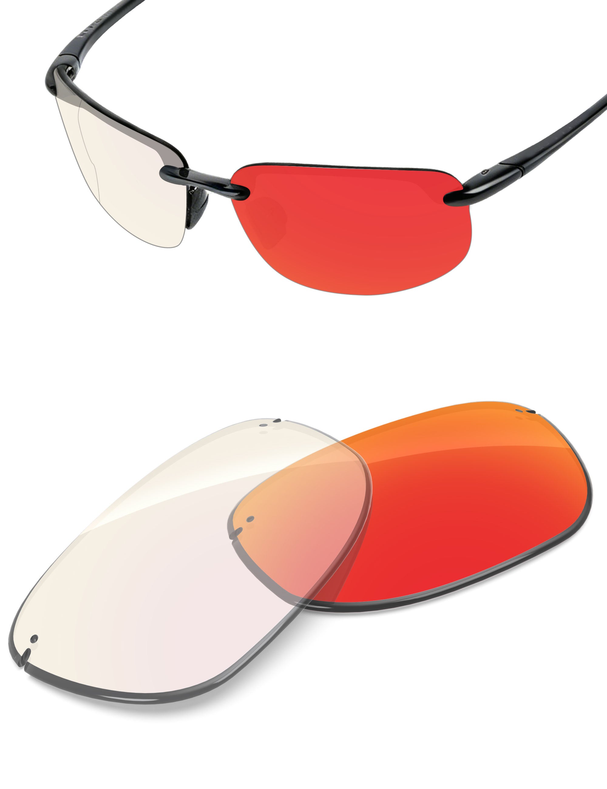 Fire Red FlashMirror™ Photochromic-Non-Polarized