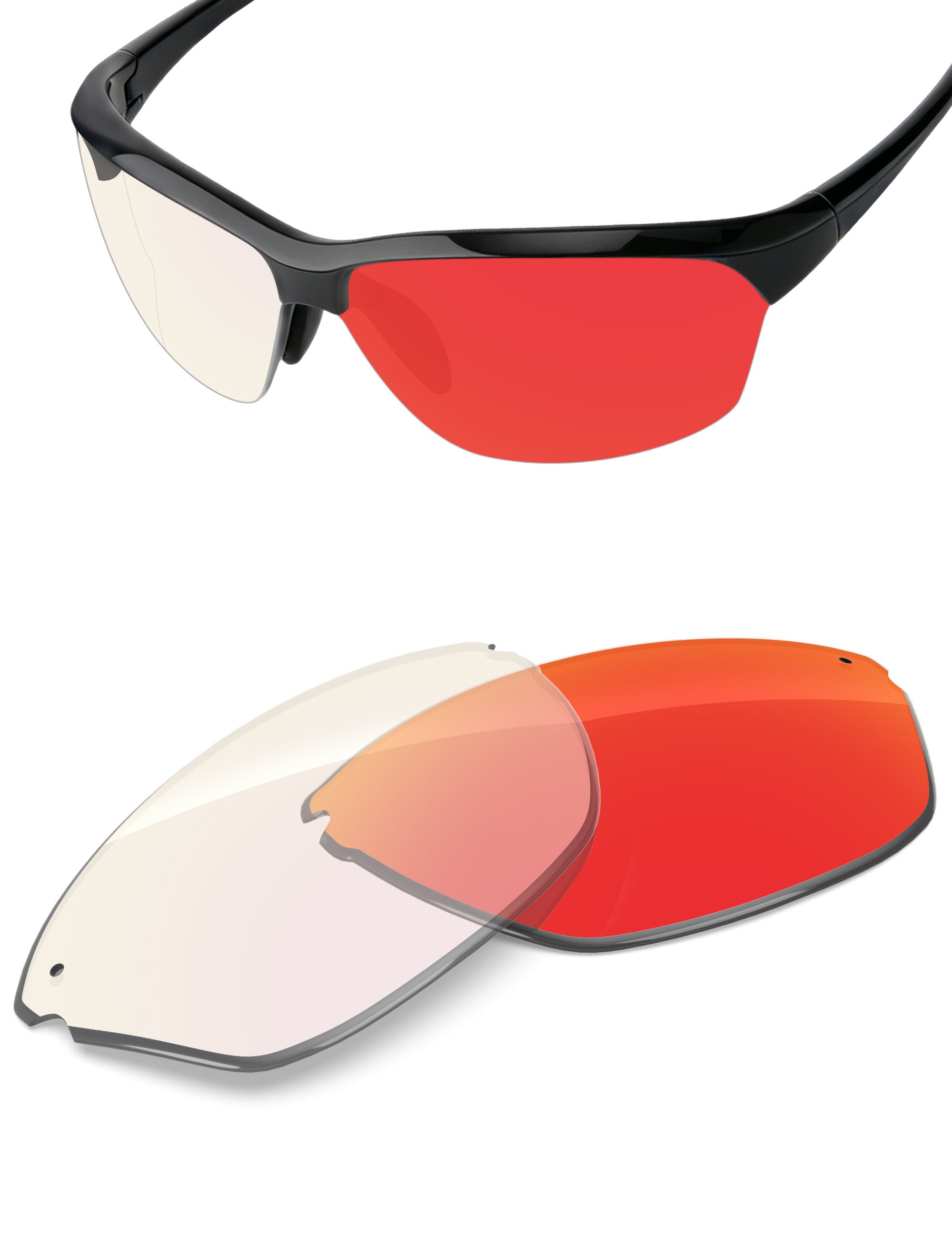 Fire Red FlashMirror™ Photochromic-Non-Polarized