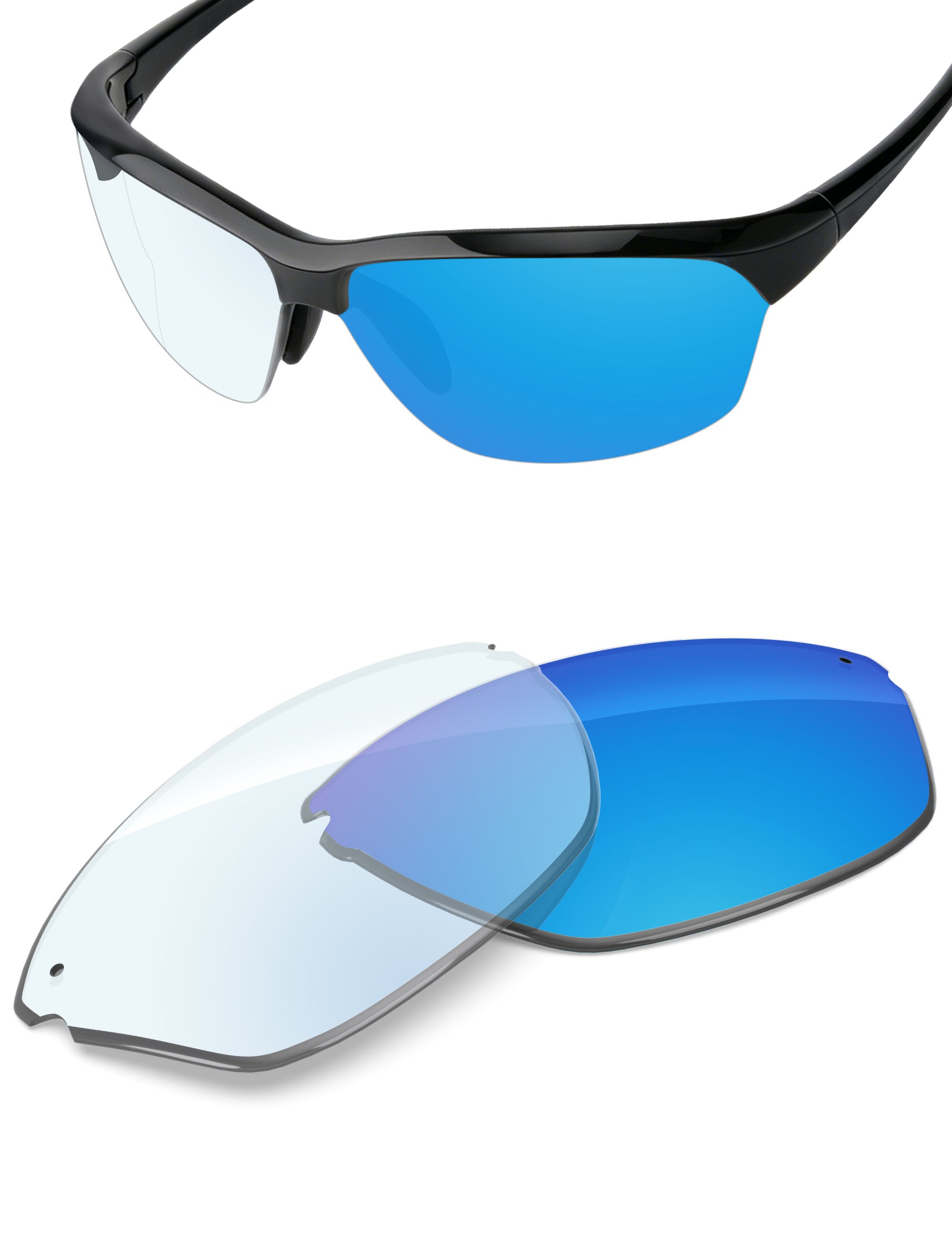 Sky Blue FlashMirror™ Photochromic-Non-Polarized
