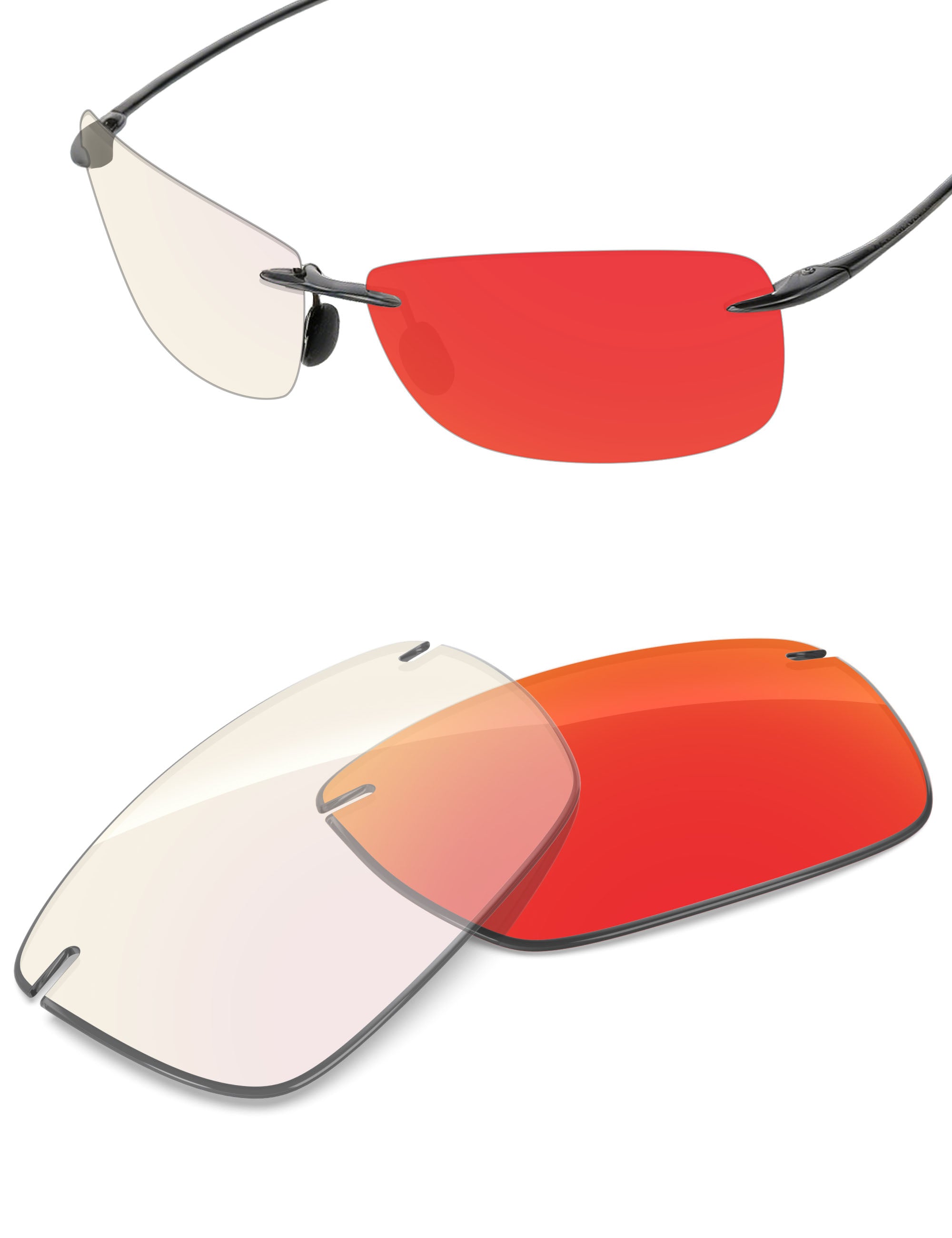 Fire Red FlashMirror™ Photochromic-Non-Polarized