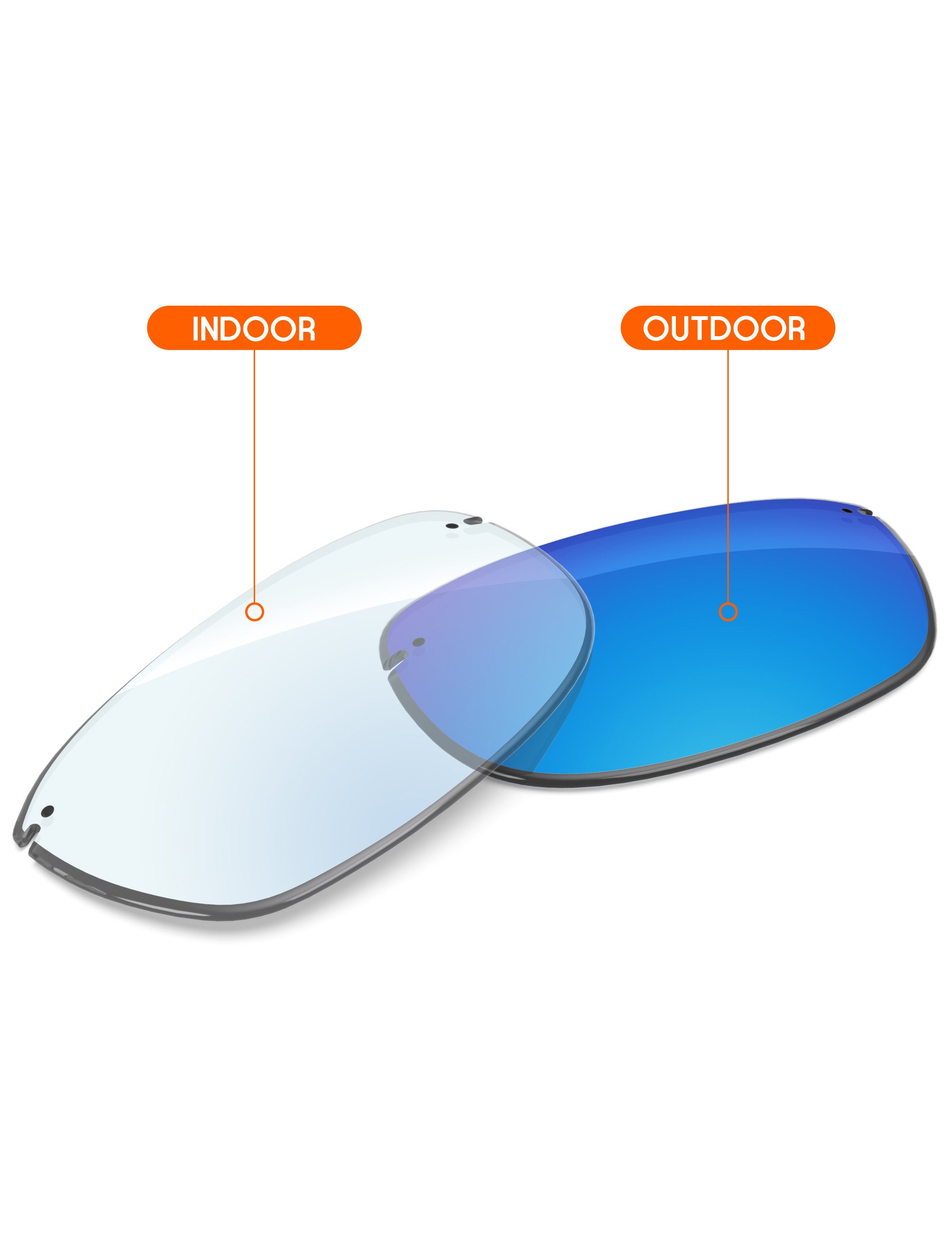 Sky Blue FlashMirror™ Photochromic-Non-Polarized