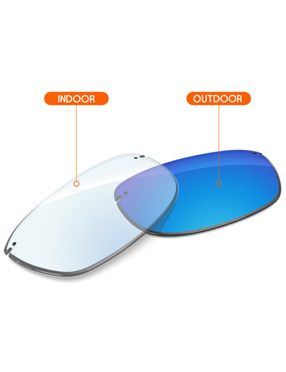 Sky Blue FlashMirror™ Photochromic-Non-Polarized