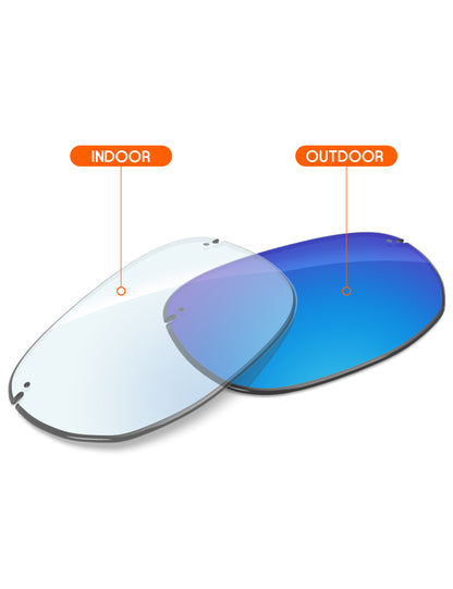Sky Blue FlashMirror™ Photochromic-Non-Polarized
