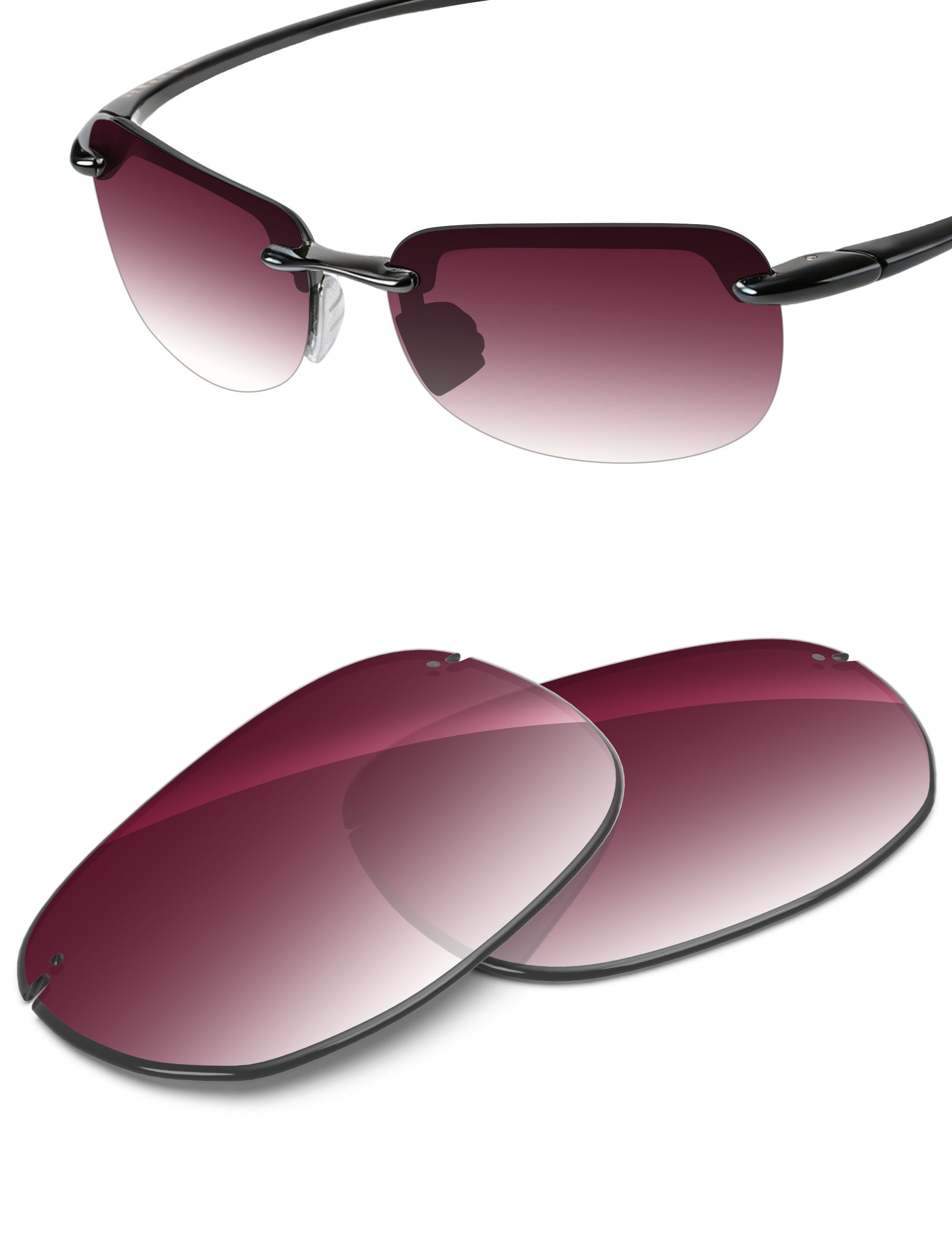 Wine Red Gradient-Non-Polarized