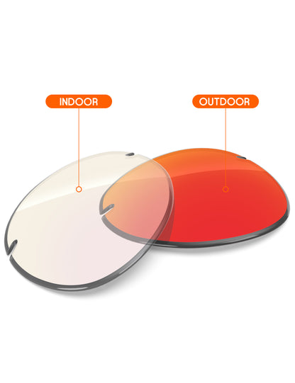 Fire Red FlashMirror™ Photochromic-Non-Polarized