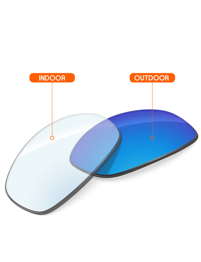 Sky Blue FlashMirror™ Photochromic-Non-Polarized