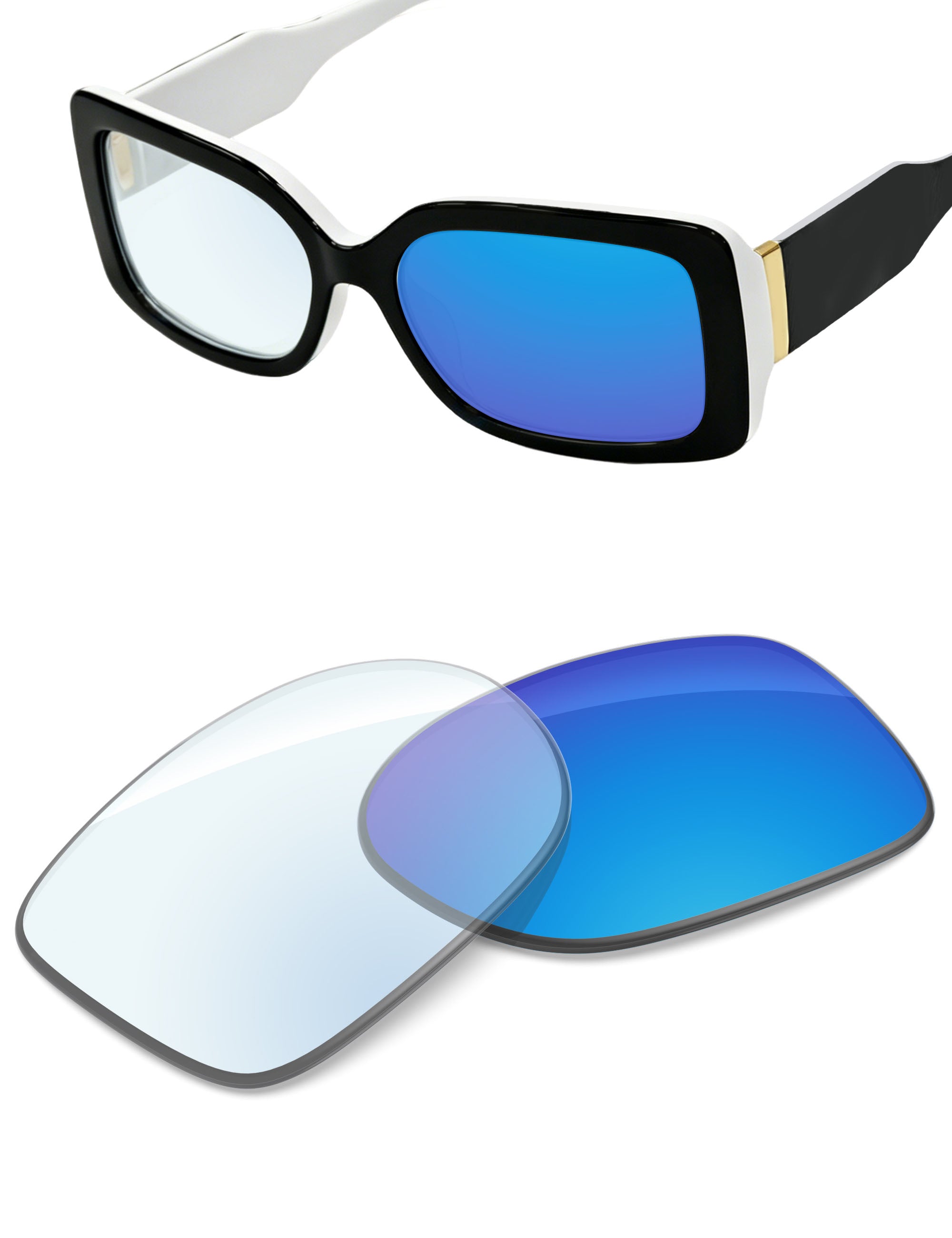 Sky Blue FlashMirror™ Photochromic-Non-Polarized